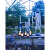 简约北欧轻奢覆古风灯户外铁艺手提摆件样板房落地玻璃浪漫烛台