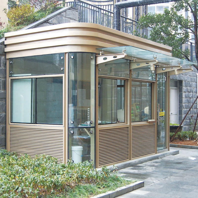 厂家直销收钢结构岗亭保安亭小pup区安门卫值班室学校治亭移动费