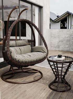 家吊藤篮椅摇用篮麦椅室内阳台吊椅庭院KHU鸟巢吊兰双人秋千懒人