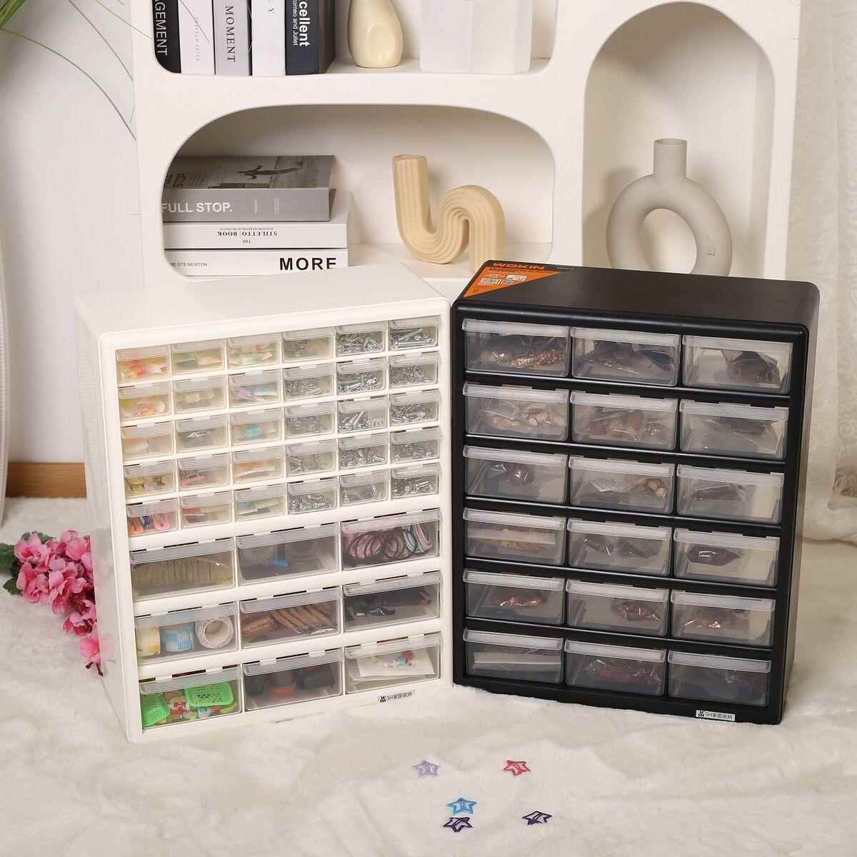 抽屉式零件盒收纳柜箱家用分格塑料透明工具盒物料盒子大容量