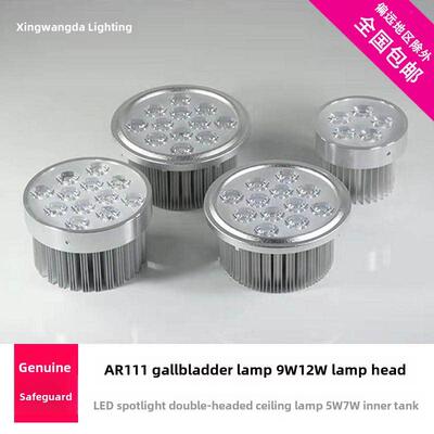 Led豆胆灯泡Ar111大胆灯杯7W12瓦灯座双头天花板射灯衬垫光源灯芯