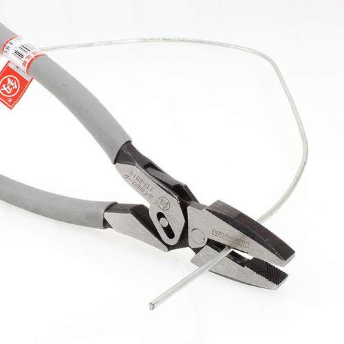 福冈工具9寸钢丝钳老钳虎FO剪-201平口钳子电工克丝断钳线DPZ手钳