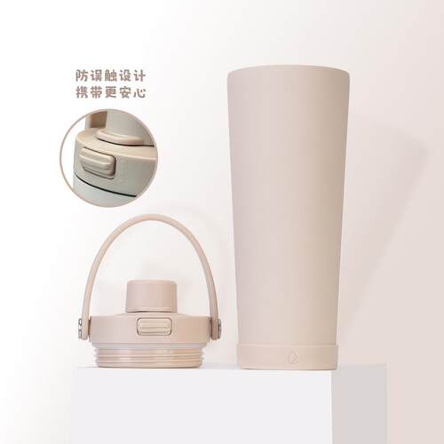 2026新款跨境830ml陶瓷涂层不锈钢吸管杯可吸珍珠便携弹跳保温杯