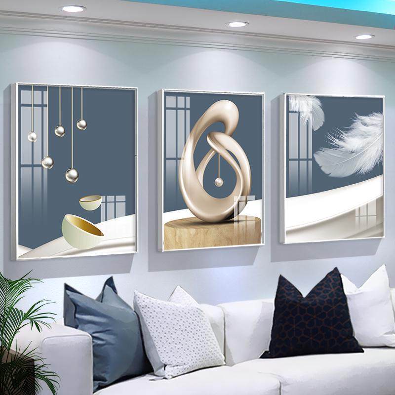 简约沙发背景墙装饰画客厅抽象挂画轻奢餐厅晶瓷镶钻壁画卧室墙画,家居饰品,现代装饰画,淘宝优惠券,粉丝福利购,淘宝优惠卷