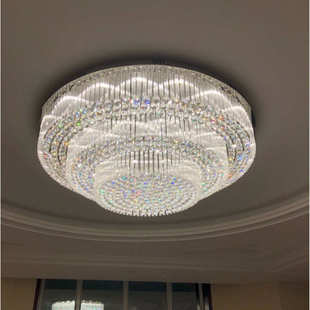 酒店大堂水晶灯婚宴会厅吸顶灯会所KTV定制别墅大型工程圆形灯具