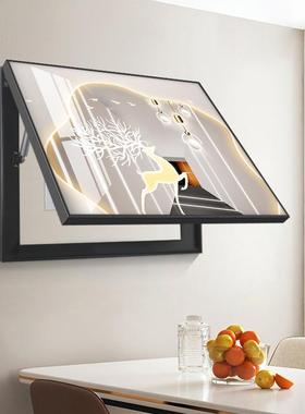 电表孔箱画免打遮挡装消防饰栓01079开关盒遮挡网络盒多媒体电源