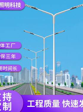 LED市电路灯杆6米7米8米9米10米11米12米单双臂道路灯杆照明厂家