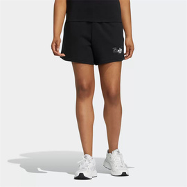 上新H Adidas阿迪达斯三叶草女子2023夏刺绣logo运动短裤IA9070