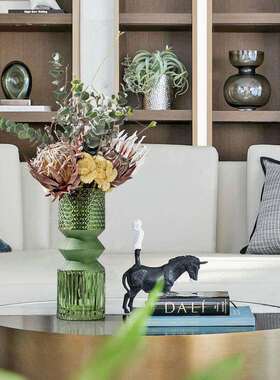 仿真花轻奢花艺套装绿植高端摆花客厅样板间酒店大堂洽谈桌花摆件