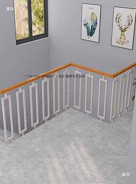 铁艺楼梯UOL扶手农村自房室黑内实建木栏防护栏加厚色外挂杆其他