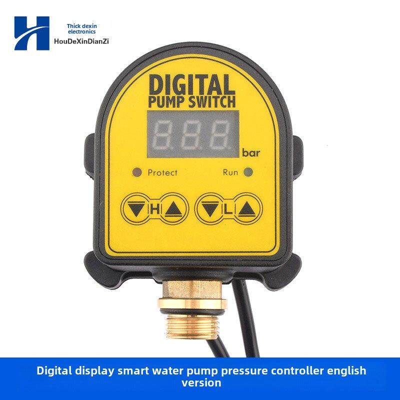 家用智能水泵压力控制器缺水保护数显压力开关增压水泵开关控制器