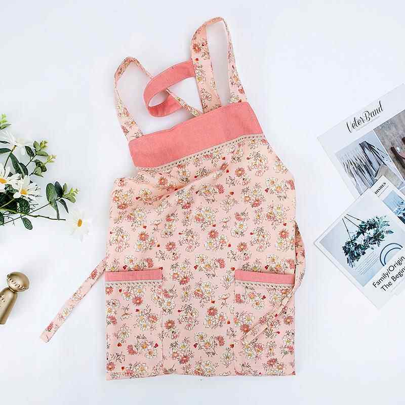 正品围裙韩版时尚爱围裙邮做可饭防污工防油围腰作包服女公主厨房