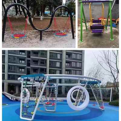 烤漆钢管儿童秋千 大型户外秋千吊椅幼儿园秋千滑梯组合荡秋千架