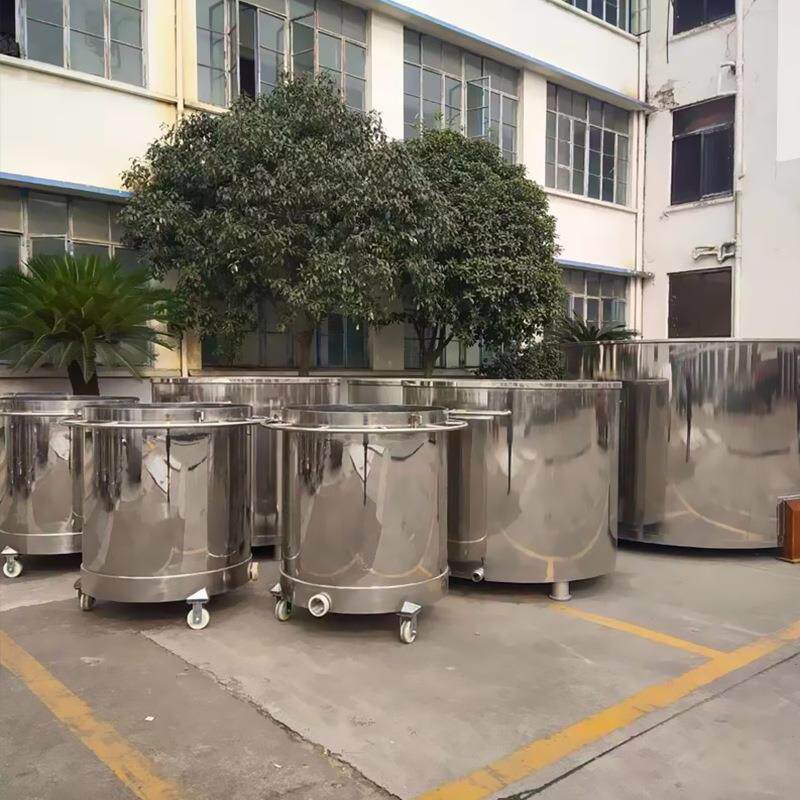 移动式中转罐 不锈钢储蓄罐 带盖储存罐 材质加厚