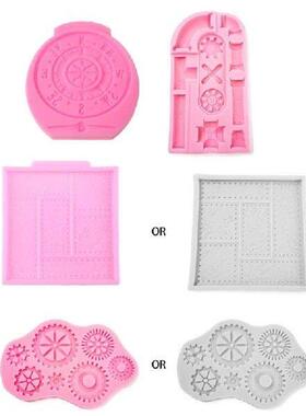 Vintage C Silicone Molds Steampunk Gear Baby Birthday