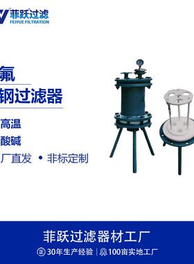 菲跃工业级衬氟碳钢过滤器袋多袋式不锈钢内衬特氟龙防腐过滤器