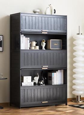 示防尘实木柜展柜纳客厅收44824柜储物书柜子家用储物柜书架落地