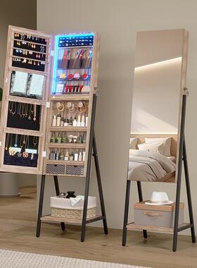 魔镜家居 穿衣镜首饰收纳柜一体壁挂镜家用落地全身镜子欧式67008