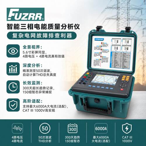 ES4000智能型三相电能质量分析仪多功能谐波测试仪电压电流记录仪