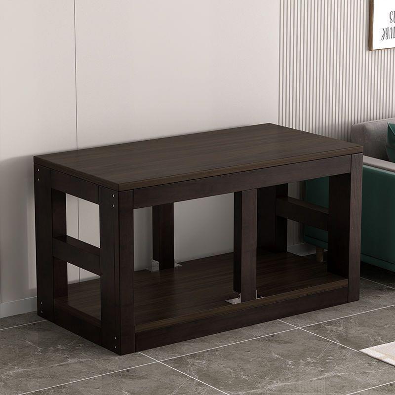 实木鱼缸底柜客厅厅置物简约现代鱼LRP架缸草缸乌龟架子断鱼缸隔