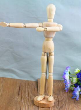 木质关节 人木头件人木偶 AJC摆 40cm人体结构模 16型寸木人美术