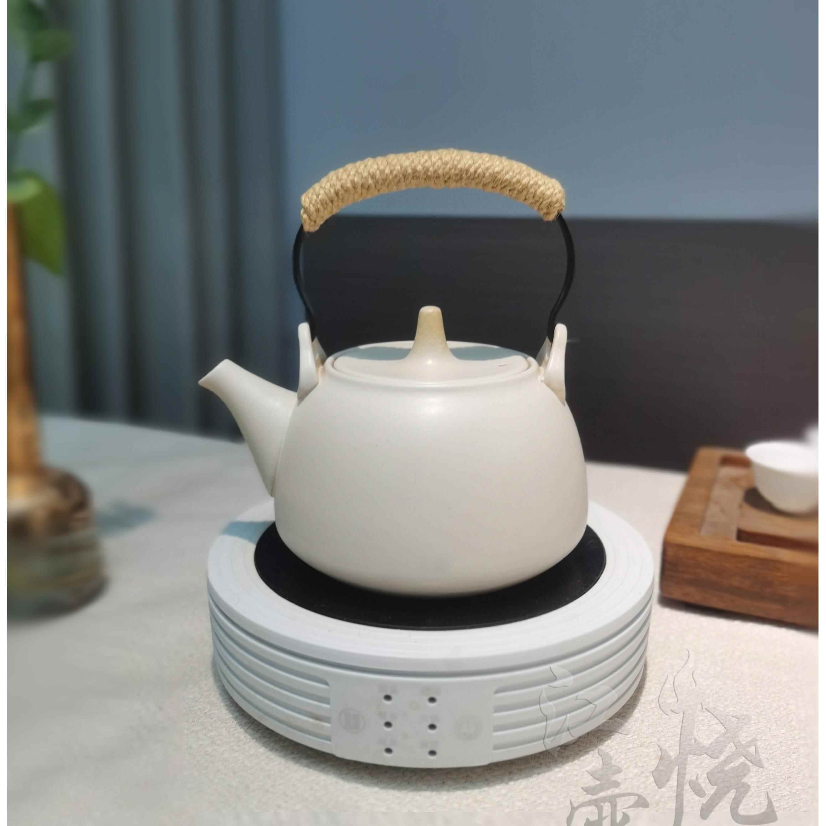 陶壶围炉煮茶粗陶陶瓷家用电陶壶泡茶器烧水提梁壶户外明火煮茶壶
