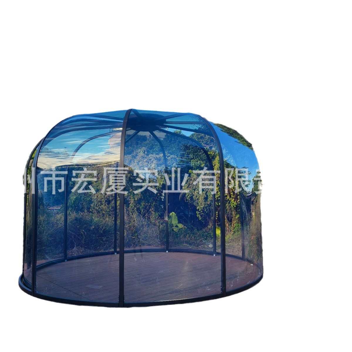 宏厦新款户外露台网红泡泡屋pc星空房景区帐篷民宿移动阳光房防晒