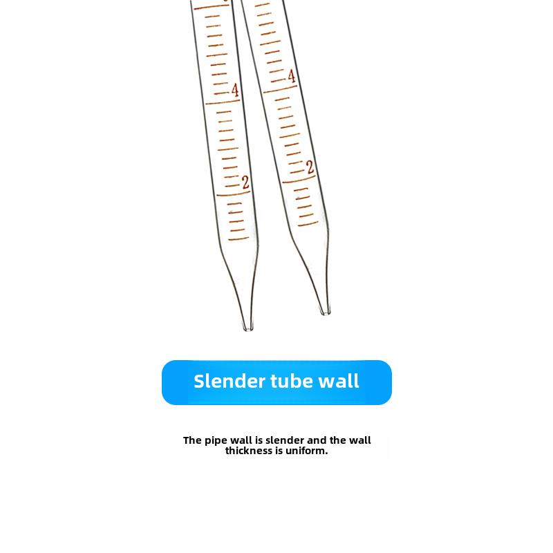塑料头滴管玻璃刻度滴管1 2 3 5 10ml实验室红色橡胶帽蓝色吸球移