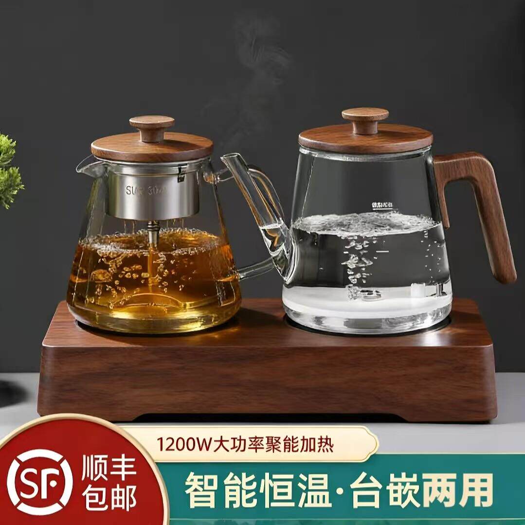 全网热销全自动双上水电热水壶热水壶茶台智能泡茶专用保温烧水壶