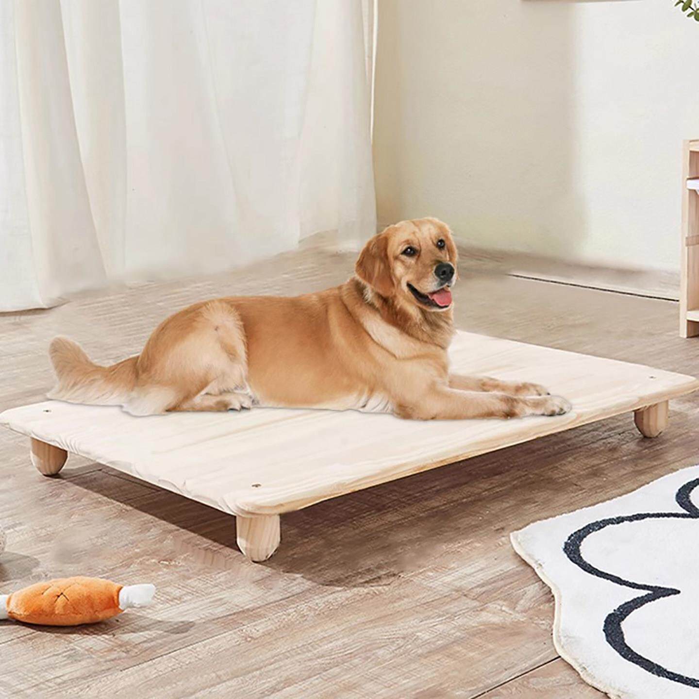 狗窝四季通用宠物床金毛拉布拉多大型犬狗床木制行军床离地沙发床