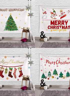 Christmas holiday background cloth tapestry wallpaper 背景布