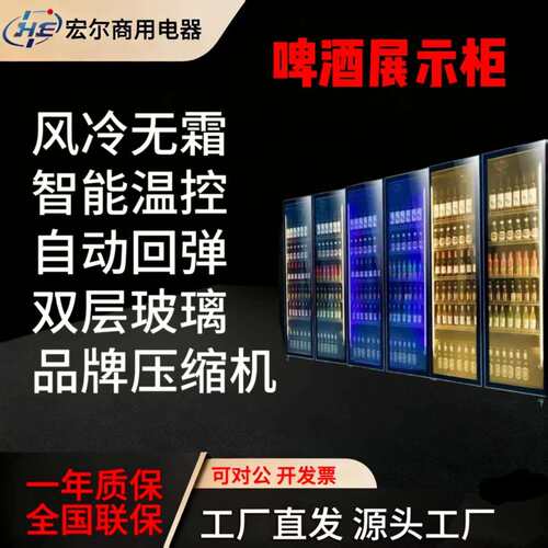 啤酒展示柜网红酒水柜饮料柜冷藏立式三门酒吧商用冷柜