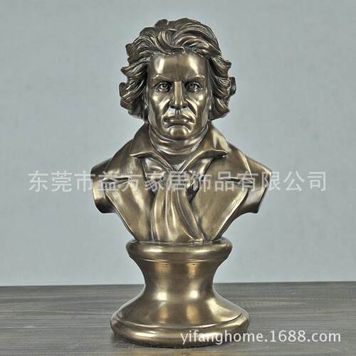欧式铸铜贝多芬莫扎特莎士比亚人像雕塑摆件客厅书房装饰摆设