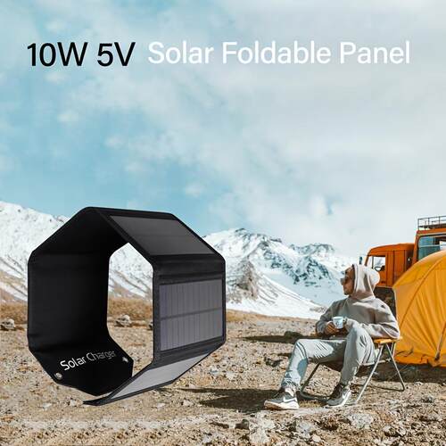 10W5V太阳能折叠包户外徒步露营便携太阳能充电器5伏USB输出