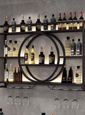 铁艺吧红台酒挂厅墙酒柜酒吧置物架酒墙家用餐展示架架EJP餐厅壁