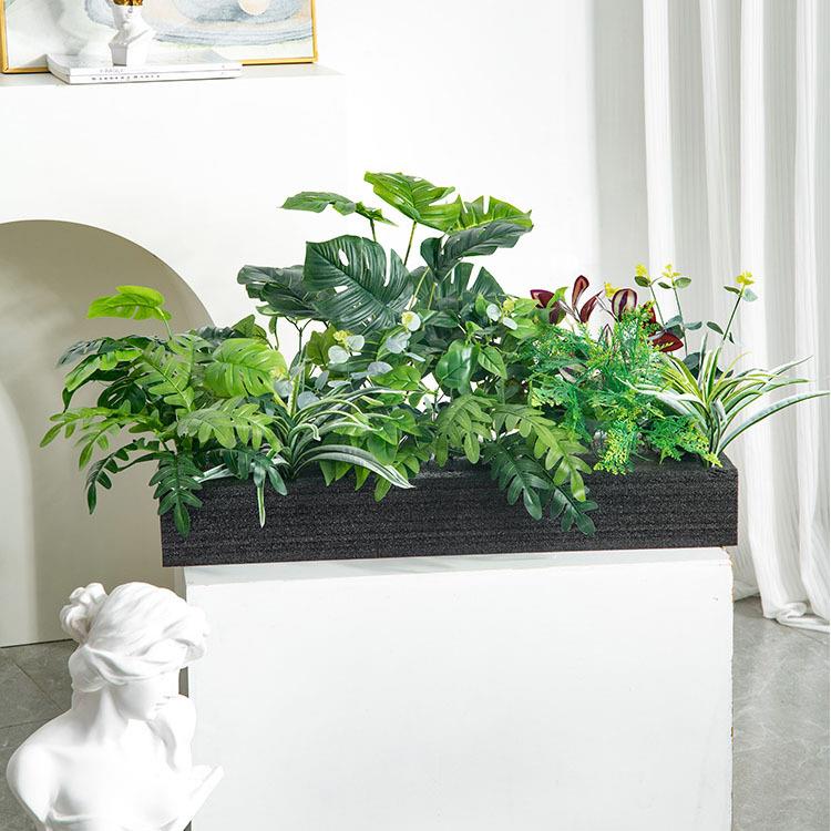 商场橱造景组合绿盆植仿真绿植景仿真装花假068绿植花窗槽饰植物