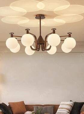 客厅吊灯法式中古风餐厅灯具美式复古主卧灯南洋风高级感客厅主灯