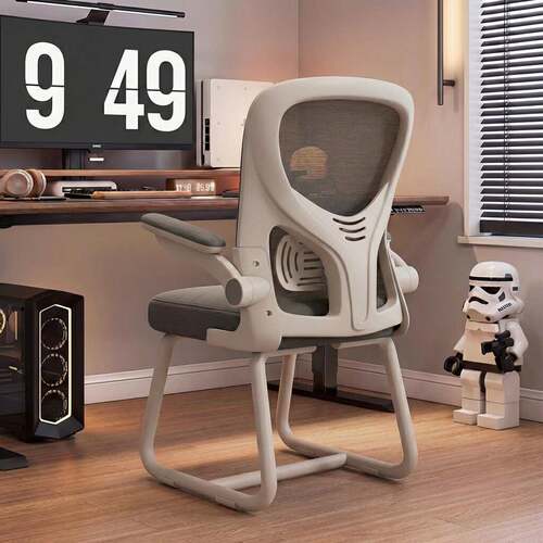 电脑椅舒适久坐弓形会议椅办公室职员办公椅护腰椅家用书房靠背椅