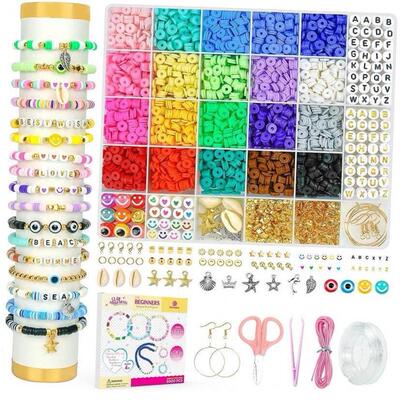 Clay Beads Box For Jewelry Making DIY Earring Bracelets Kits