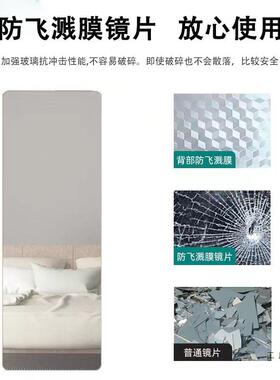 穿衣镜柜内隐藏内置抽镜试拉推拉全身镜衣家用衣柜LVI镜子内装隐