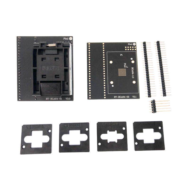 RT809H专用RT-BGA64-01V2.0读写烧录座带4种限位框两种底板
