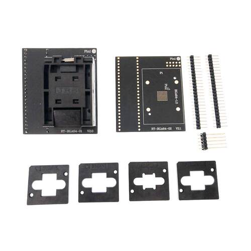 RT809H专用RT-BGA64-01V2.0读写烧录座带4种限位框两种底板