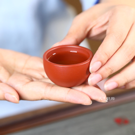 茶道配件功夫小茶杯，套装家用茶碗品茗杯茶具紫砂，斗笠主人茶盏口杯