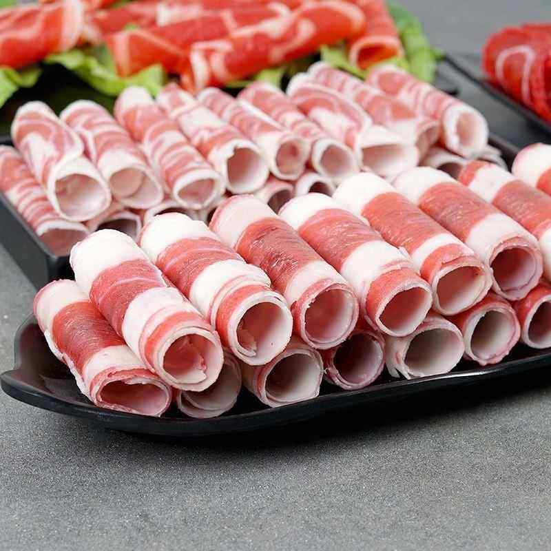 仿真牛羊猪卷食物模型洒店火锅配料样品展示道具店铺假羊肉卷摆件