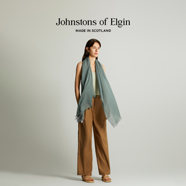 春夏披肩Johnstons of Elgin轻薄美利奴羊毛披肩大围巾女礼盒