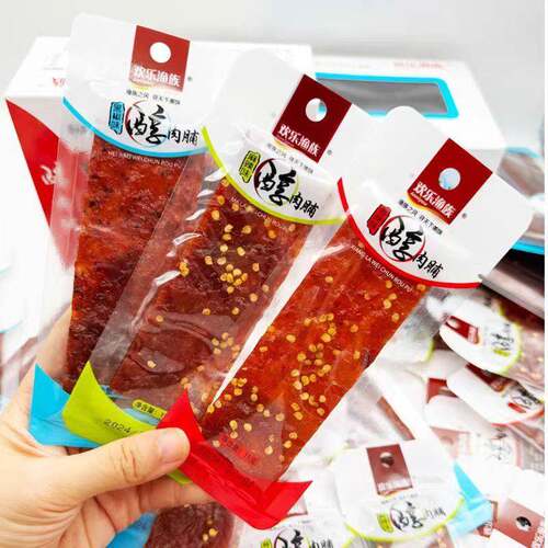 欢乐渔族手撕猪肉脯香辣味黑椒味原味醇肉脯独立包装休闲即食零食