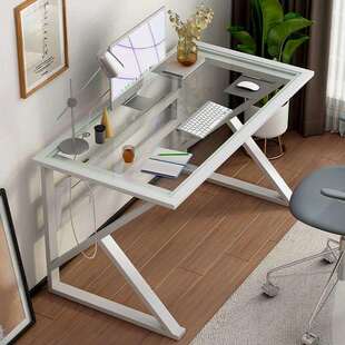 电脑台式 钢化玻璃电竞办公简约学生书桌化妆家用经济型写字台桌子