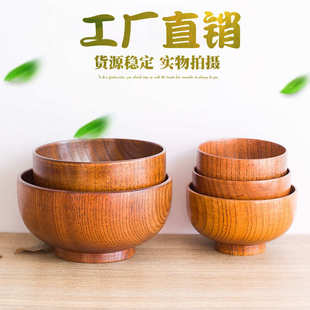 酸枣木碗 汤面使用餐厅饭碗厂家批发 木质老漆简约木碗 小碗大碗