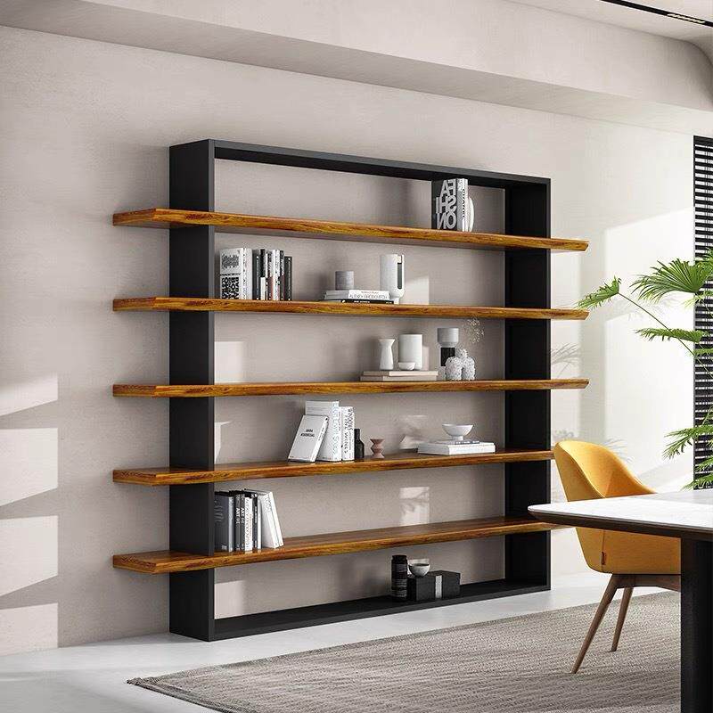 简约实木小学生儿童书架客厅置物架落地茶室博古货架展示柜挂墙上