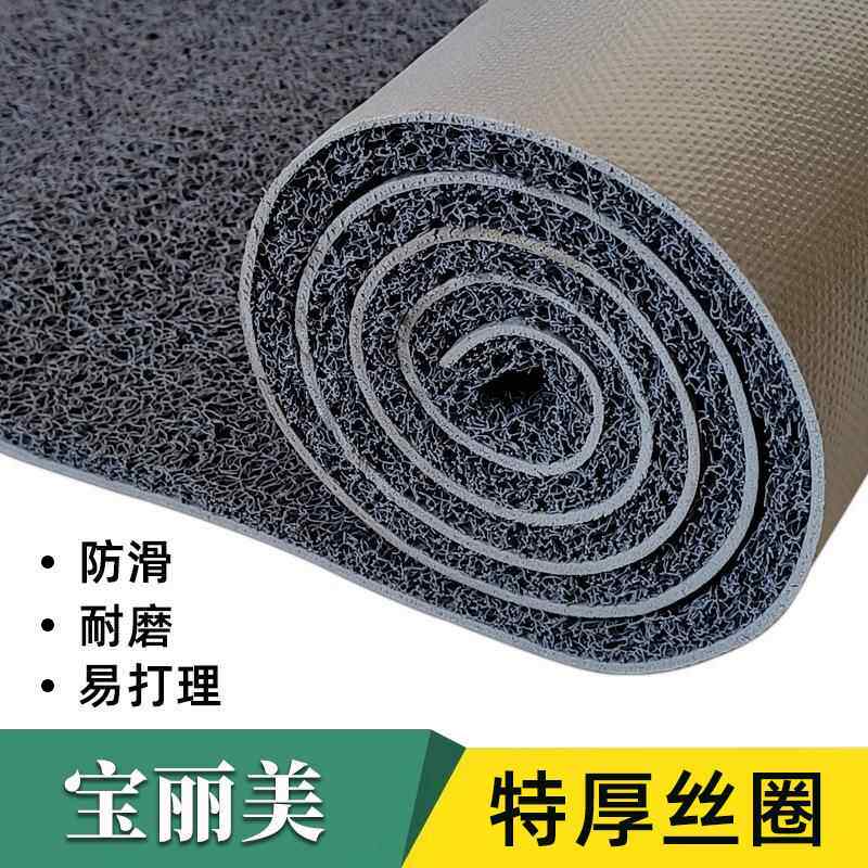 宝丽美8A8塑料丝圈pvc喷丝地垫特厚电梯进门垫酒店迎宾防滑红地毯